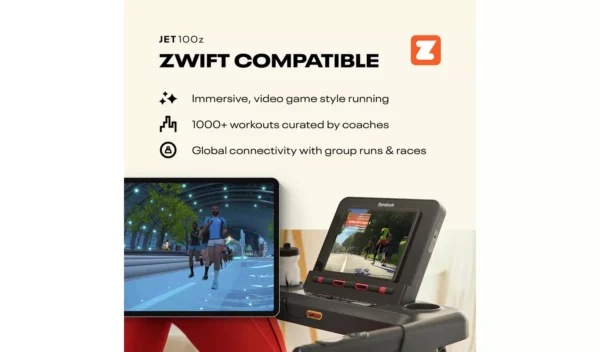 Reebok Folding Jet 100z Treadmill with Incline and Bluetooth - Image 3