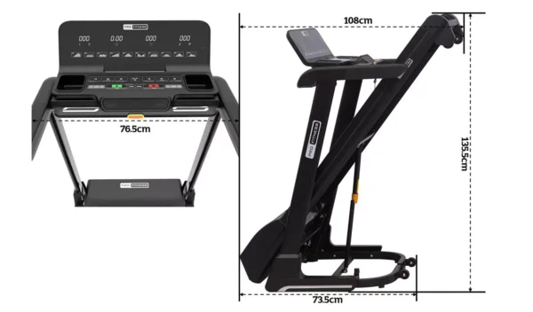 Pro Fitness Folding T1000 Treadmill With Incline - Image 2